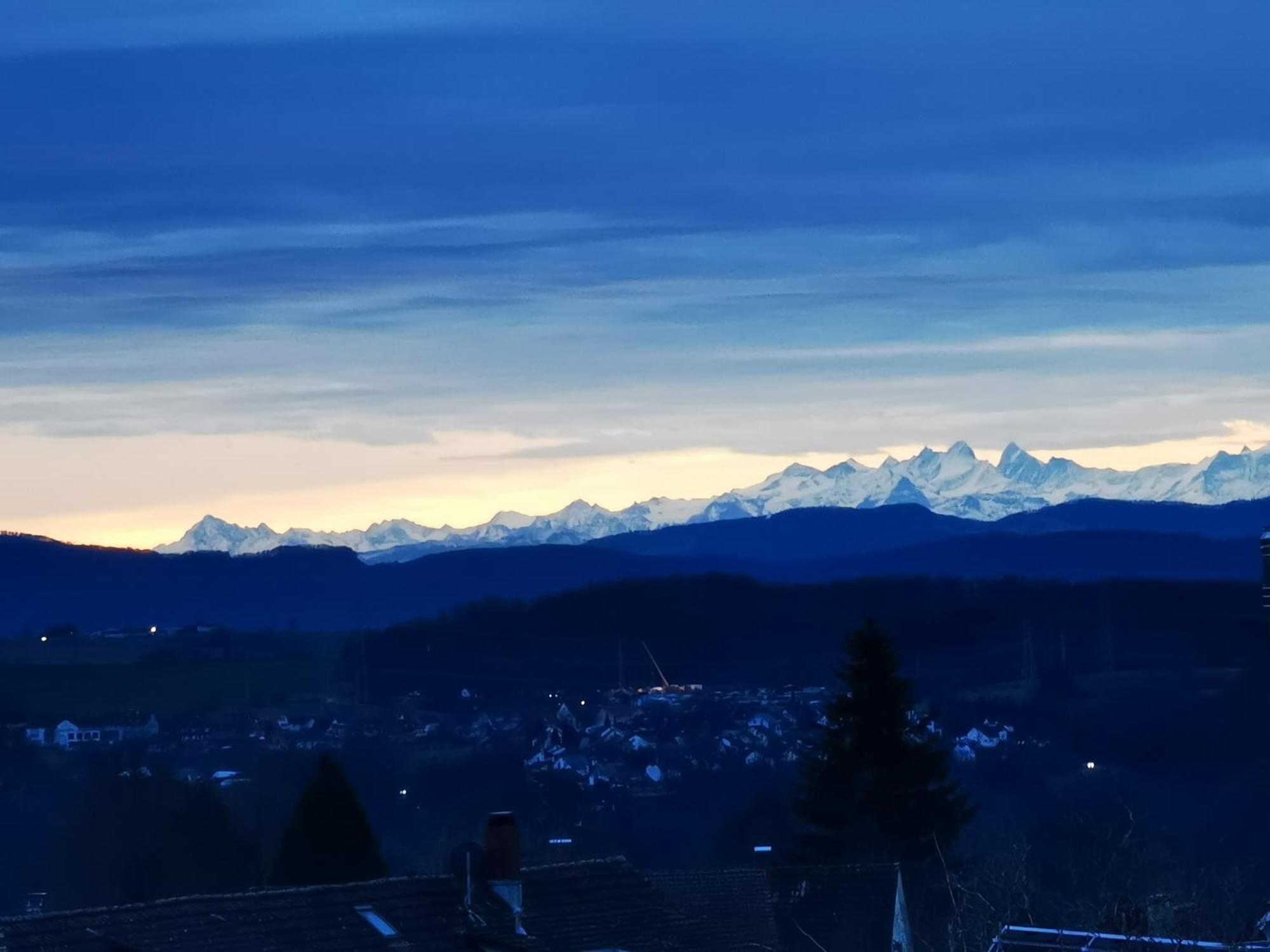 Alpenpanorama Haegelberg Steinen (Lorrach) Exterior foto